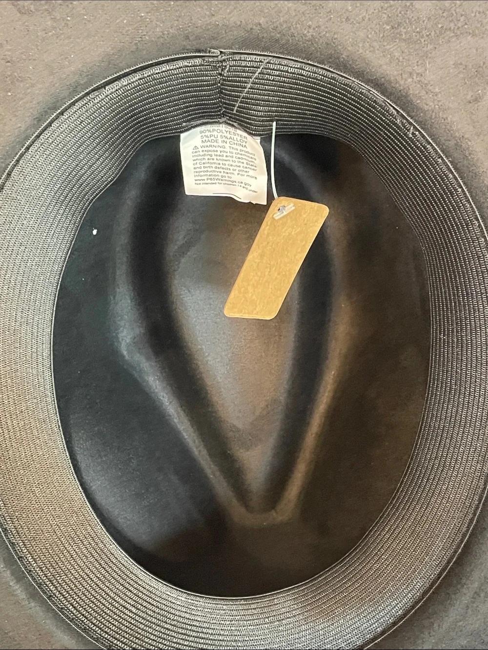 Wide-Brim Fedora in Black with Subtle Tie Band O/S